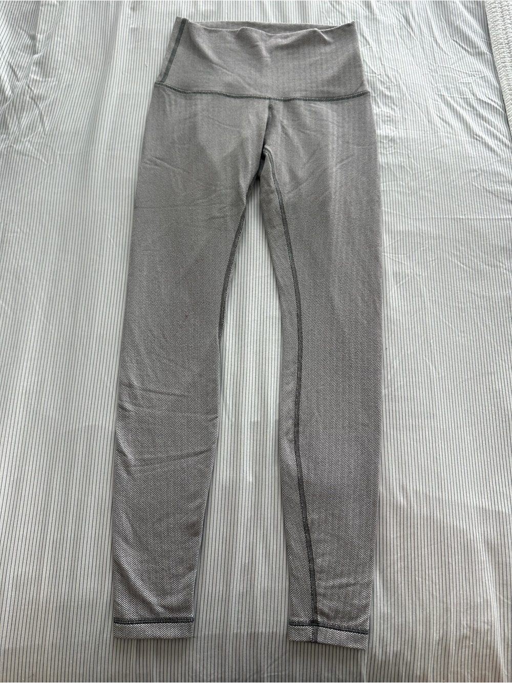 lululemon athletica Light Grey High-Waist Textured Leggings